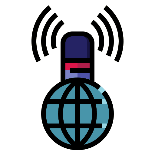 Podcast live broadcast social internet icon Podcast live broadcast social internet icon