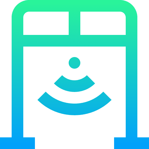 Security gate airport door control icon