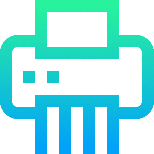 Paper shredder office material destroy paper shredder icon Paper shredder office material destroy paper shredder icon