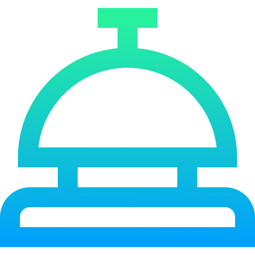 Desk bell travel desk bell ring bell icon