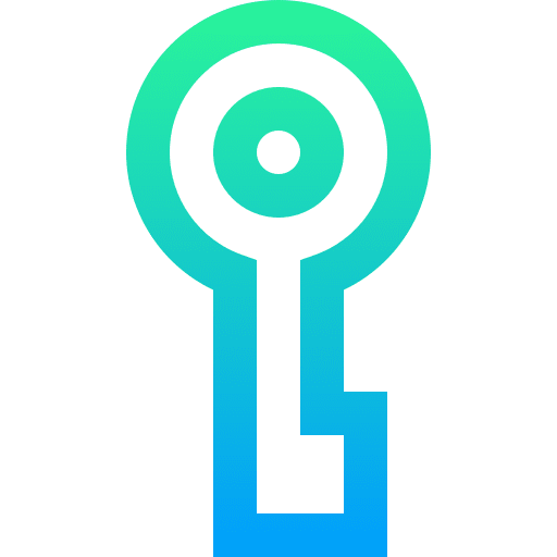 Key hotel security door key icon