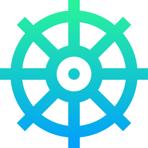 Helm ship captain steering wheel icon Helm ship captain steering wheel icon