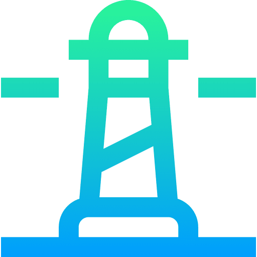 Lighthouse guide architecture and city light icon Lighthouse guide architecture and city light icon