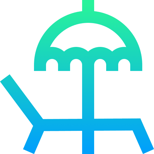 Sunbed sun umbrella sunbed beach icon Sunbed sun umbrella sunbed beach icon