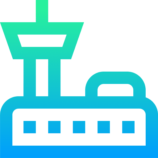 Airport flight plane control tower icon Airport flight plane control tower icon