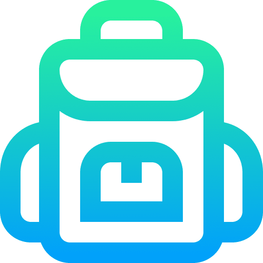 Backpack baggage school travel icon Backpack baggage school travel icon