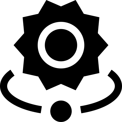 Sun solar system universe science icon