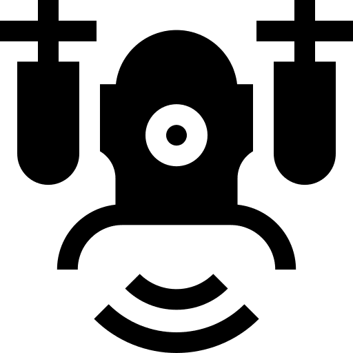 Drone connection electronics multimedia icon Drone connection electronics multimedia icon