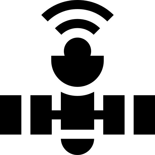 Satellite network wireless communications icon Satellite network wireless communications icon
