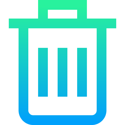 Delete bin file garbage button icon