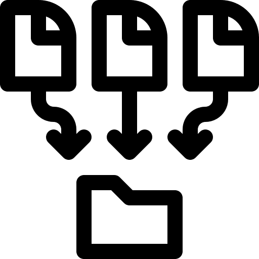 Data collection server files and folders network icon