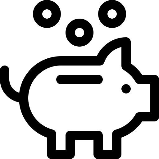 Piggy bank money business and finance save icon