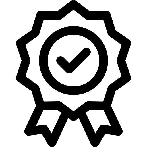 Quality certification winner business and finance icon