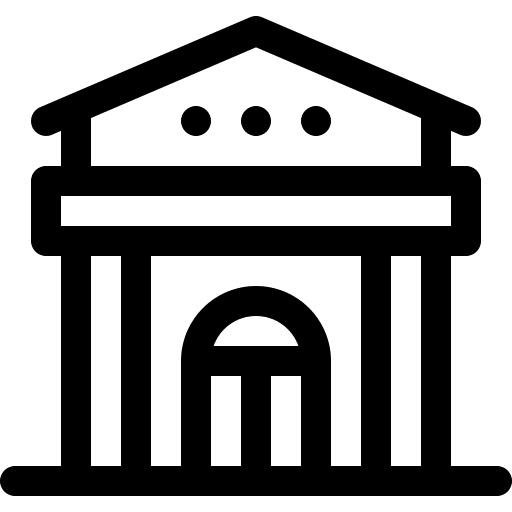 Bank business and finance building business icon