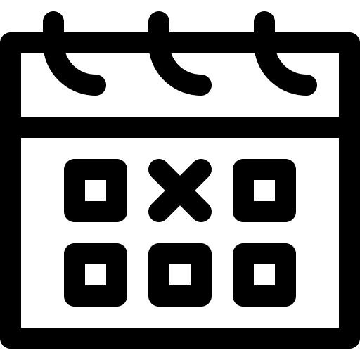 Calendar years date time icon