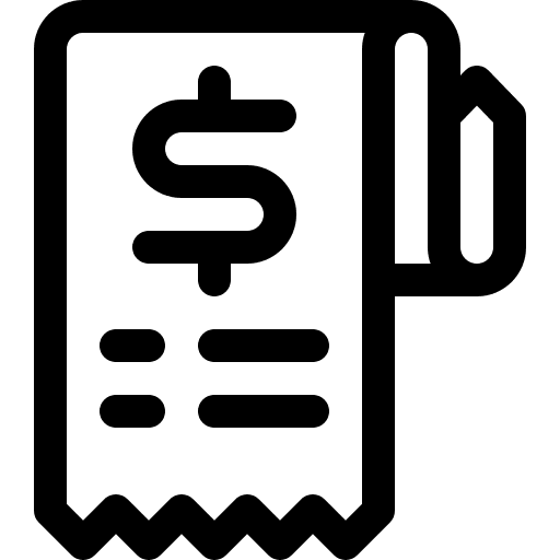 Invoice commerce business receipt icon