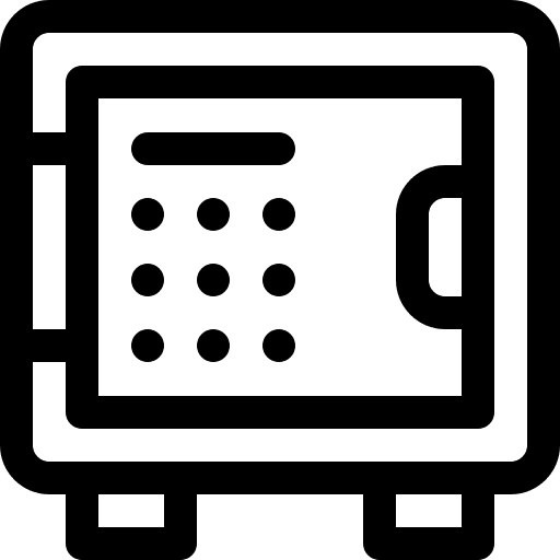Strongbox savings bank business and finance icon