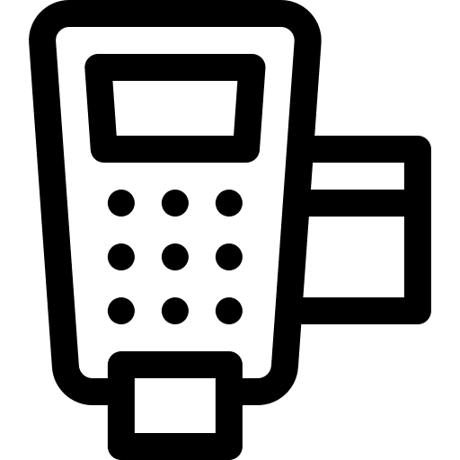 Payment rectangular speech bubble payment terminal icon