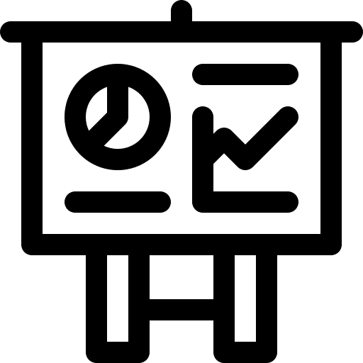 Presentation finances diagram seo and web icon