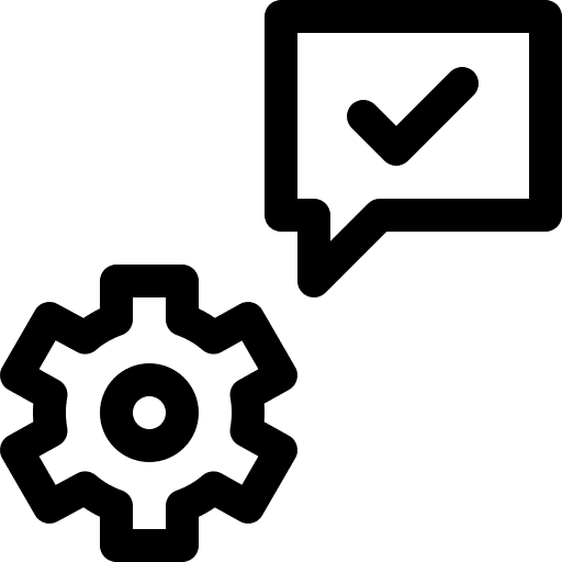 Process business and finance gear process icon