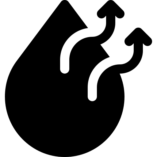 Dry rain water drop shapes and symbols icon