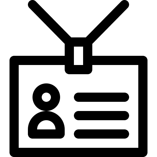 Id card identification business pack business icon