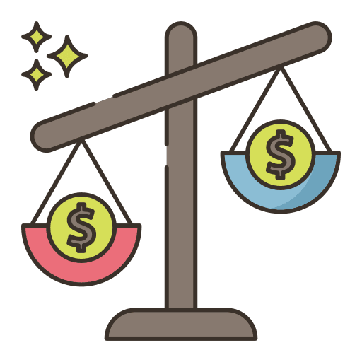 Prices prices construction and tools inequality icon