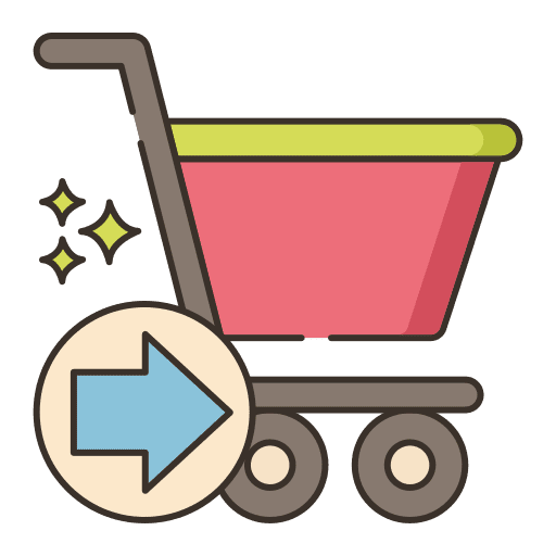 Shopping checkout payment continue icon