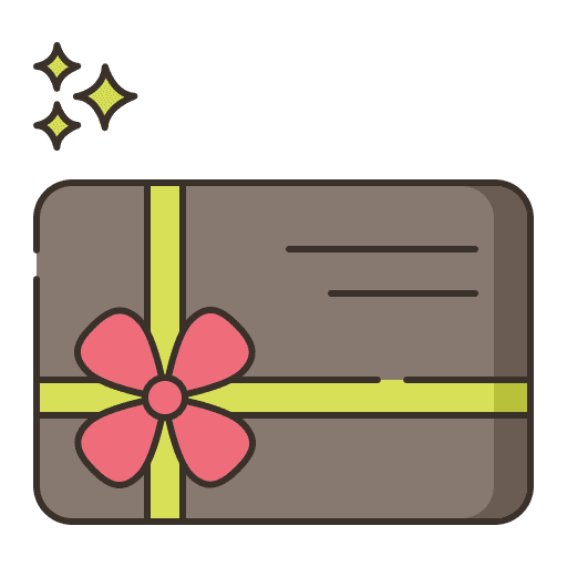 Gift card commerce and shopping gift card shopping icon