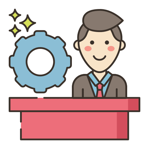 Vendor shopping store operations process icon