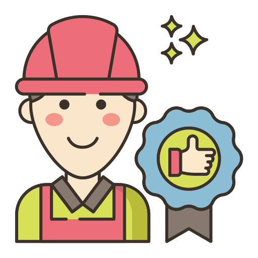 Contractor labor laborer professions and jobs icon