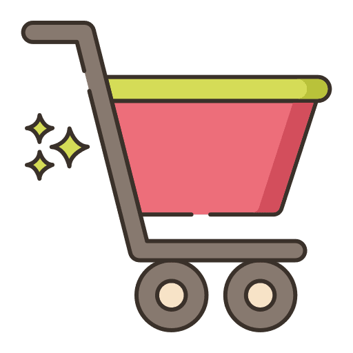 Shopping cart commerce and shopping supermarket shopping center icon