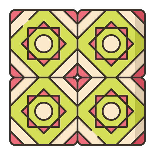 Tiles adornment mosaic decoration icon