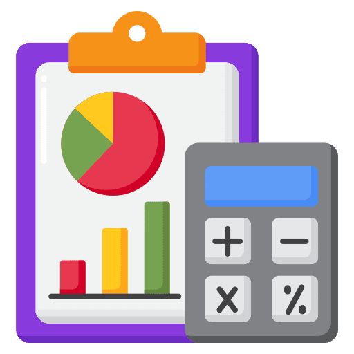 Accounting accounting calculator pie chart icon