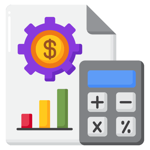Project management financial economy quotation icon