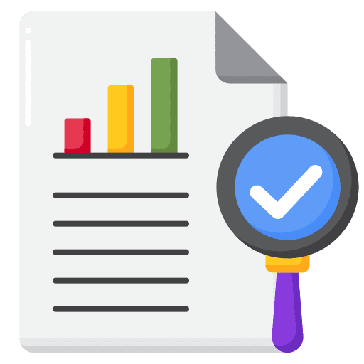 Audit search accounting financial icon