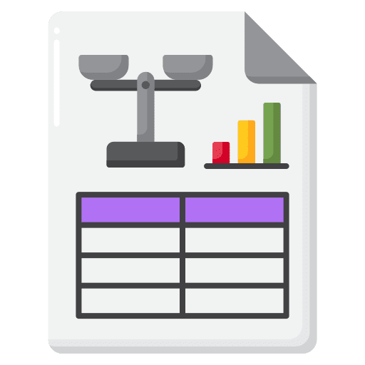 Balance sheet balance sheet market finance icon