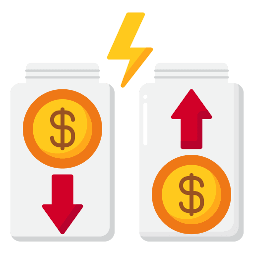 Debit business and finance cashing debit icon