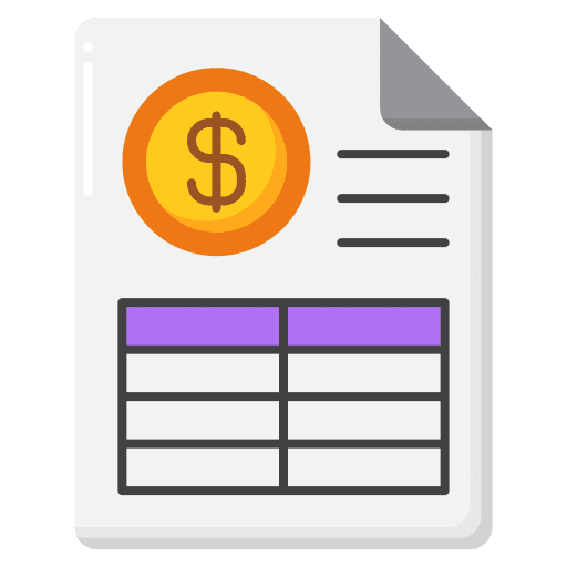 Financial statements income stock market business and finance icon