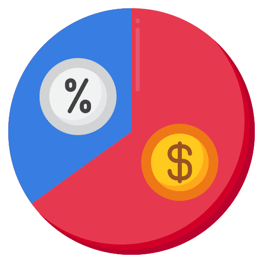 Margin business and finance financial budget icon