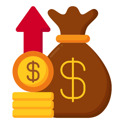 Profits money dollar accounting icon