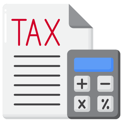 Taxes administration budget calculator icon