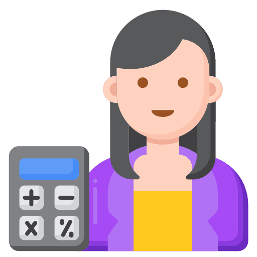 Accountant accountant manager woman icon