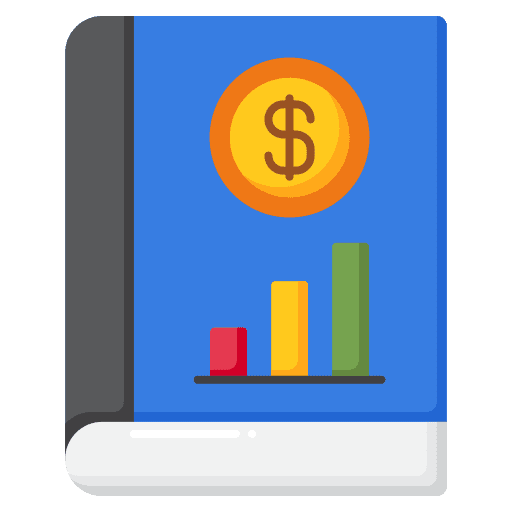 Accounting book administration financial business icon