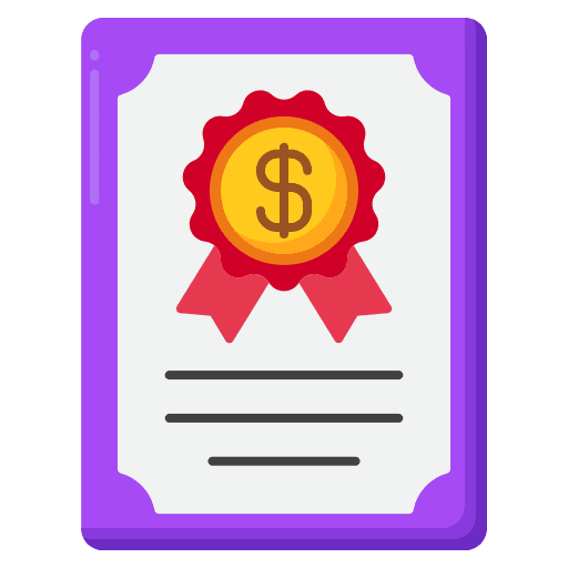 Certificate accountant business administration icon