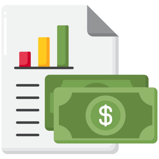 Financial cash business and finance money icon