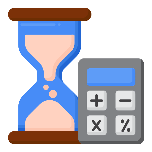 Period calculator budget business and finance icon