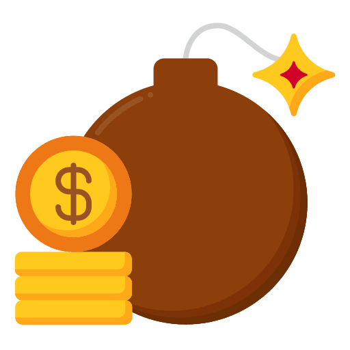Debt dollar asset debt icon