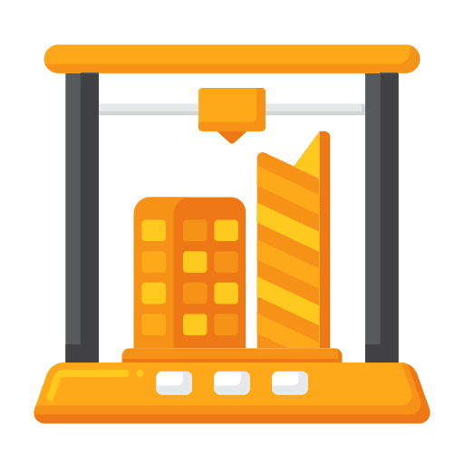 3d architecture 3d architecture 3d printer design icon