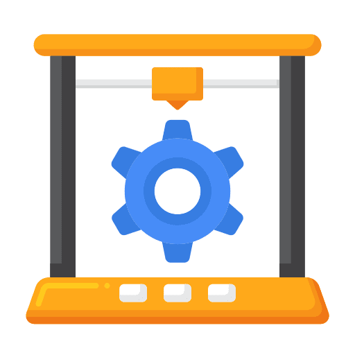 3d printing gear industry technology icon